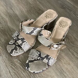 Vince Camuto Snakeskin Leather Sandals